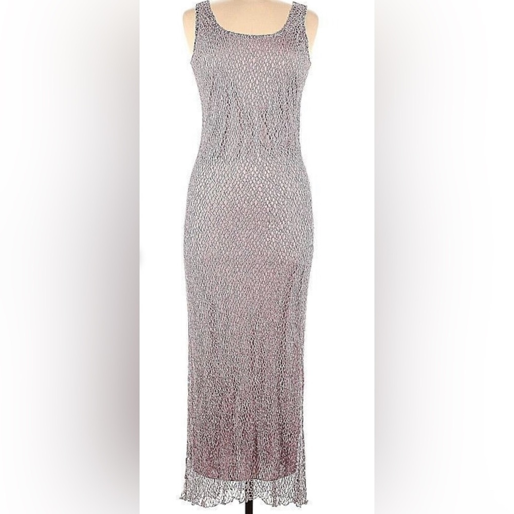 Vintage 90s ALYN PAIGE crocheted maxi dress. Size 7/8